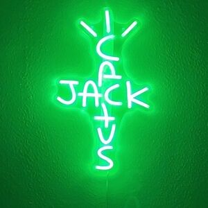 Cactus Jack Travis Scott Green Neon Sign